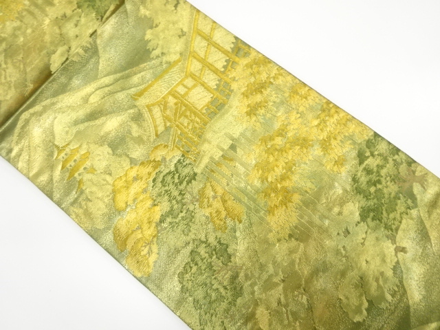 清水寺風景模様織り出し　袋帯